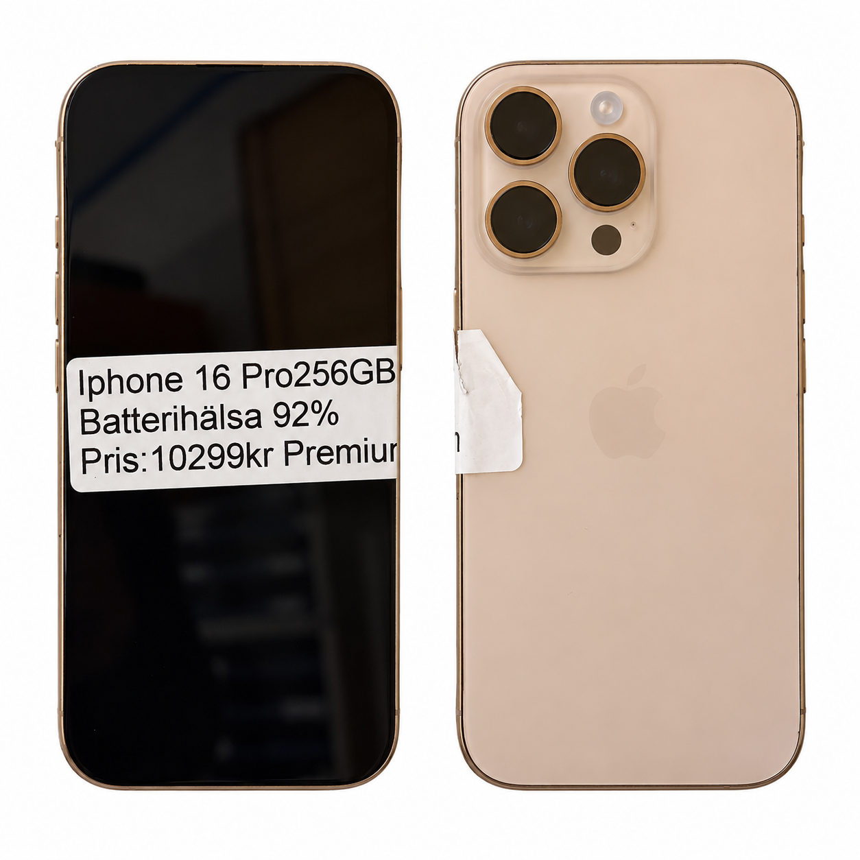 iPhone 16 Pro 256 GB – fram- och baksida
