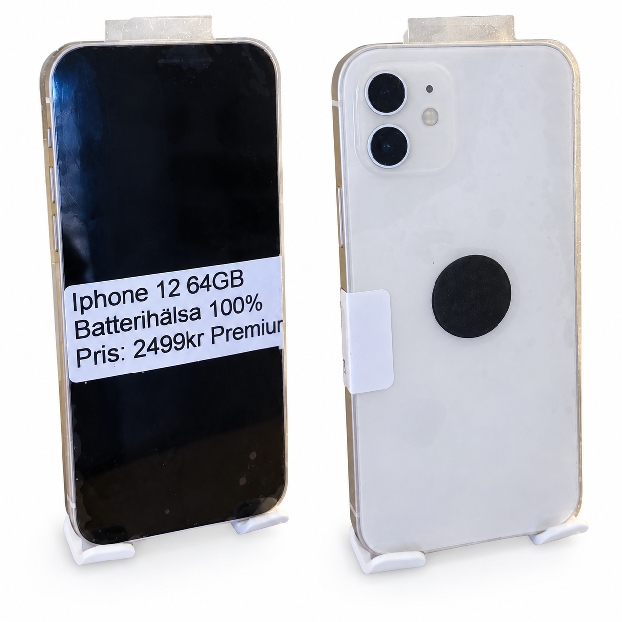 iPhone 12 64 GB vit Premium – fram- och baksida