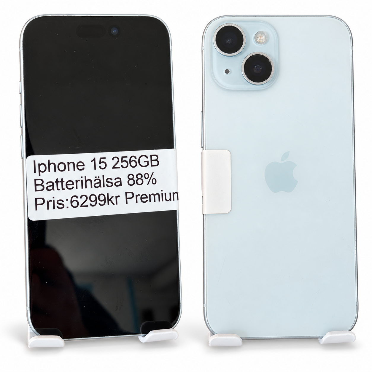 iPhone 15 256 GB – fram- och baksida